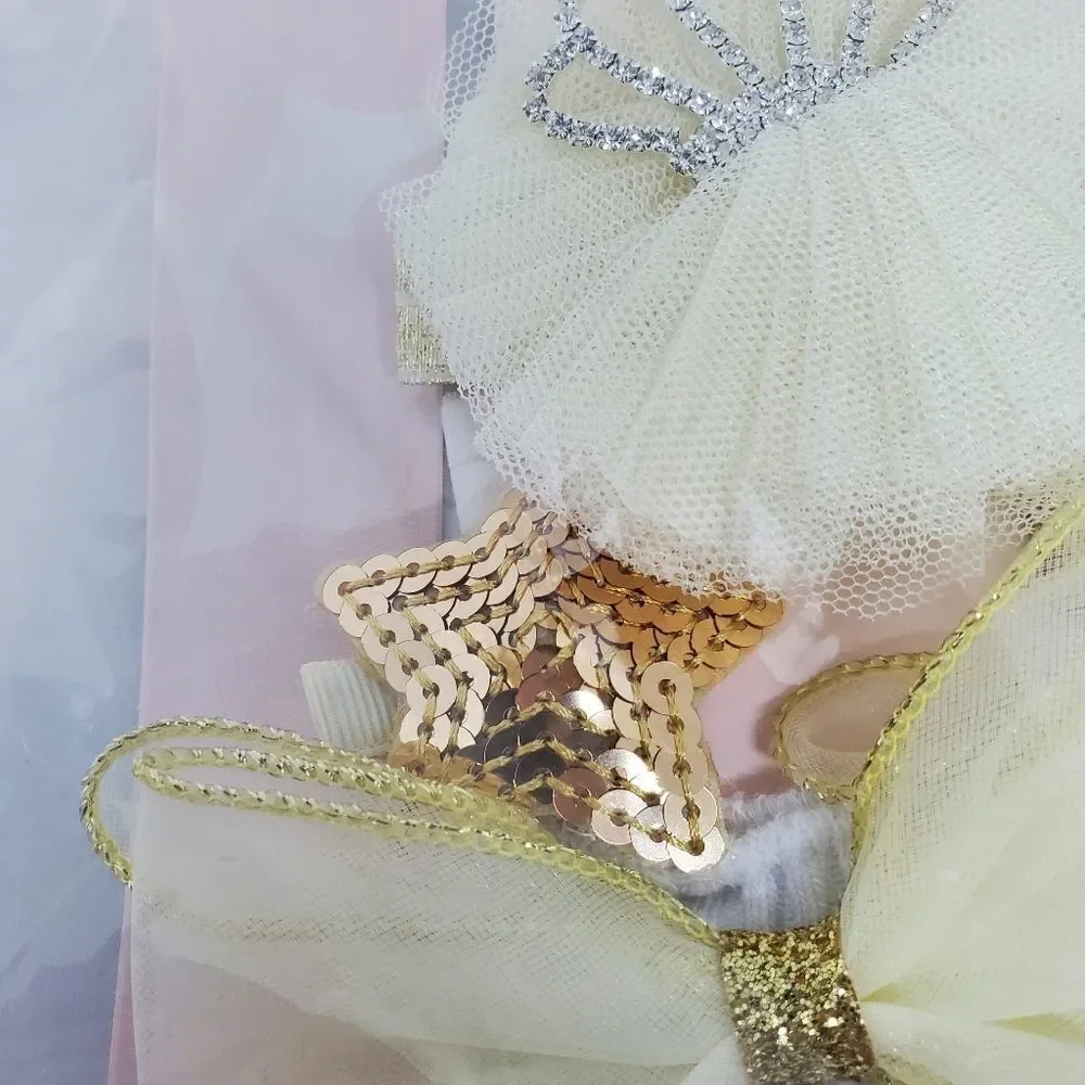 NIB Chicbaby Gold & White Hair Accessories & Socks